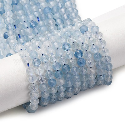 Природные Аквамарин бисер нитей&nbsp;G-A276-C09-4mm-01-1
