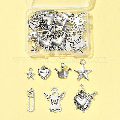 40шт 7 стиля подвески из сплава в тибетском стиле FIND-FS0004-31-1