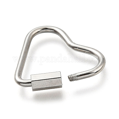 Подвески-карабинчики с винтовым замком из нержавеющей стали 304 STAS-K195-02P-1