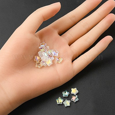 20шт 4 цвета прозрачные окрашенные распылением матовые стеклянные бусины GLAA-YW0001-88-1