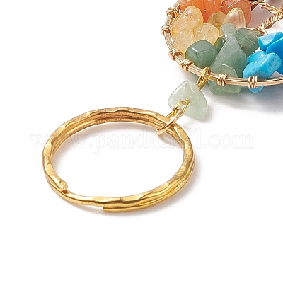 Брелок из натурального зеленого авантюрина X1-KEYC-JKC00435-03-1