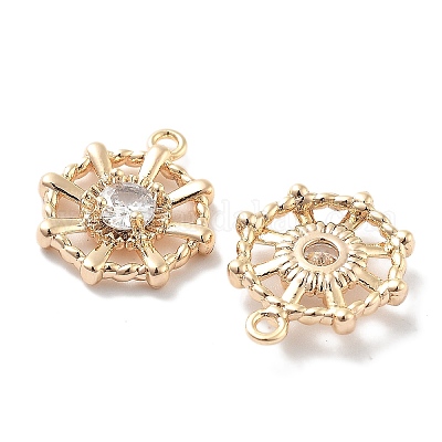 Латунь стекло кулоны KK-M102-33G-01-1