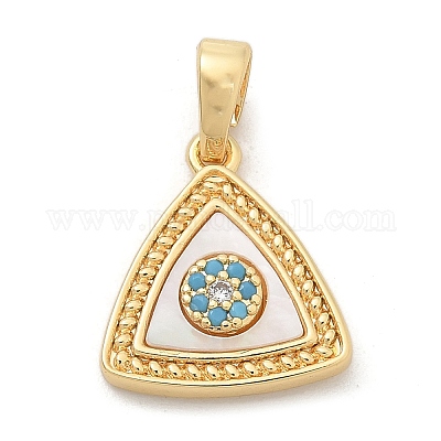 Подвески из латуни с микропаве из циркония KK-M303-01G-09-1