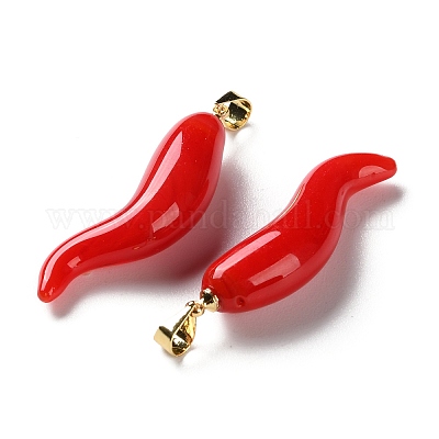 Лэмпворк ручной работы с латунными подвесками KK-Q095-02A-1