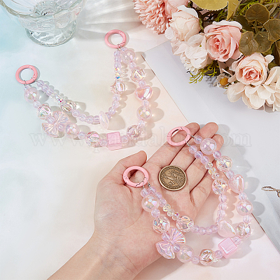 2 шт. Пластиковая подвеска в виде сердца с бантом DIY-BBC0002-28A-1