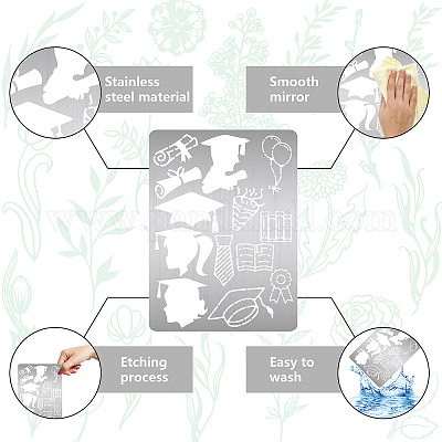 Трафареты для штампов из нержавеющей стали DIY-WH0289-021-1