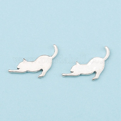 Кабошоны для котят из сплава PALLOY-WH0072-73E-S-1