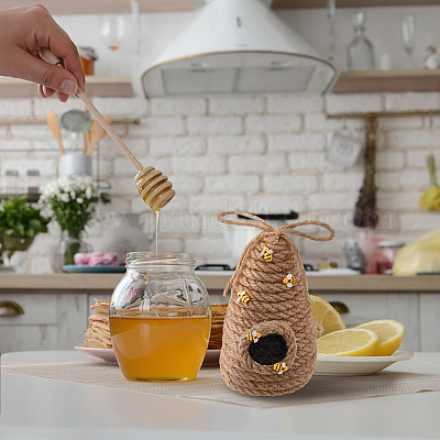 2шт 2 стиля джутовый шнур ручной работы вязание крючком искусственные соты DJEW-DC0001-06-1