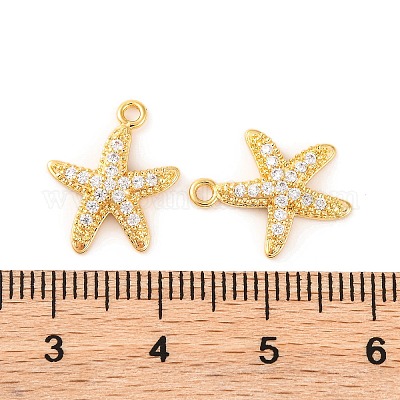 Латунные микропаве прозрачные подвески с фианитом KK-U017-03G-1