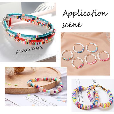 4200pcs Clay Beads Bracelet Making Kit Flat Round Polymer Heishi Beads  Preppy Spacer Letter Beads With Pendant Charms