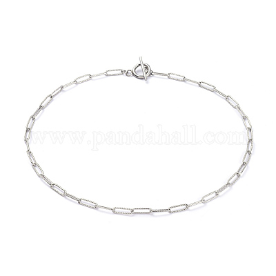 Не тускнеющие текстурированные цепочки-скрепки из нержавеющей стали 304 NJEW-JN02742-1