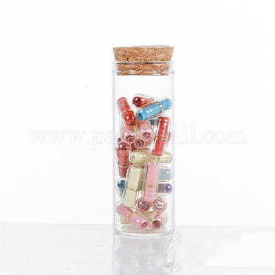 100pc Plastic Clear Bead Containers Test Tube Bottle Craft Beads