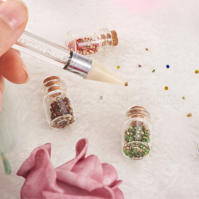 Около 5500 шт. 11-х цветных стеклянных заостренных стразов RGLA-FW0001-04-1