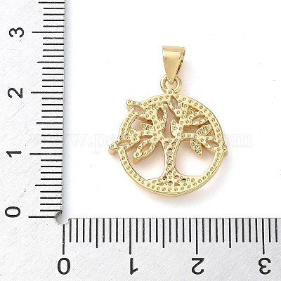 Латунные микро проложить кубического циркония подвески KK-D502-25G-1