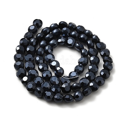 Стеклянные бусины с гальваническим покрытием  EGLA-D019-35A-1