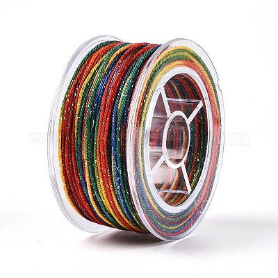 27 м сегментно окрашенные круглые полиэфирные витые шнуры&nbsp;OCOR-N009-02A-12-1