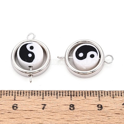 Полимерные глиняные бусины с пластиковой оправой ccb подвески CLAY-T022-35M-01A-1