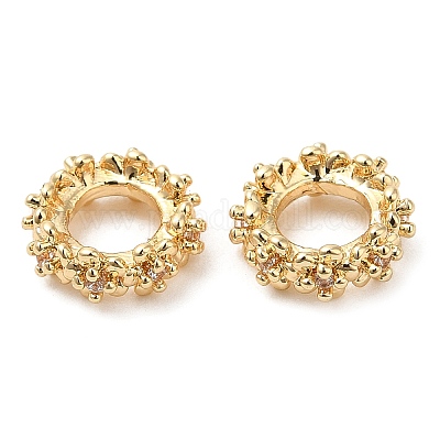 Стойки обшивки латунь микро проложить кубического циркония бусы KK-A186-01B-LG-1