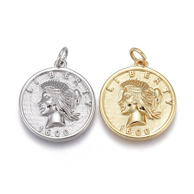 Латунные подвески ZIRC-M108-56-1