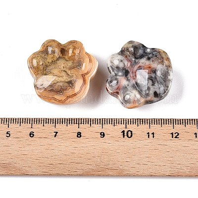 Натуральные сумасшедшие агатовые фигурки с отпечатками кошачьей лапы DJEW-N003-03F-1