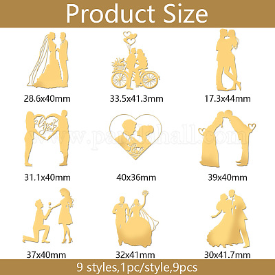 Никелевые декоративные наклейки DIY-WH0450-107-1