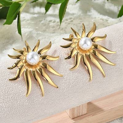 Серьги-гвоздики из нержавеющей стали 304 EJEW-Z084-17G-1