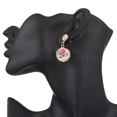 3 пара серег-гвоздиков из сплава с эмалью EJEW-JE06680-1