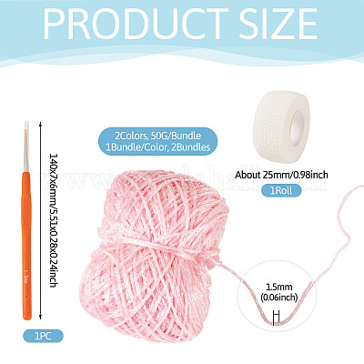 2 моток полиэфирной пряжи DIY-MB0003-07A-1