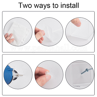 Акриловая настенная полка для хранения повязок на голову AJEW-WH0534-02-1