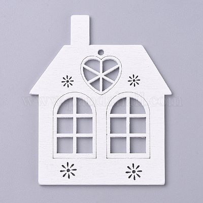 Большие подвески из натурального дерева тополь&nbsp;LS-WOOD-D010-03B-1