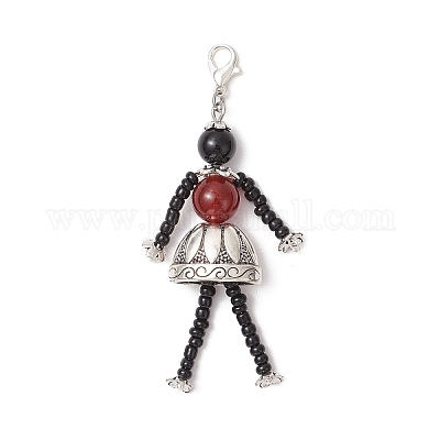 4 шт. подвеска в виде человека из стекла HJEW-TA00361-1