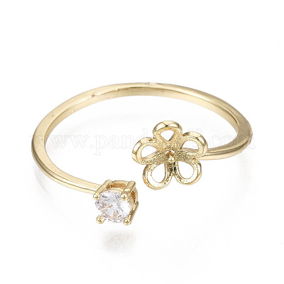 Манжета из латуни с микрокубическим цирконием KK-N231-155-NF-1