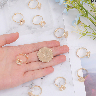 20шт регулируемые латунные кольца для пальцев DIY-CA0005-62-1