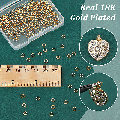 200 шт. латунные разрезные кольца FIND-UN0016-25A-1