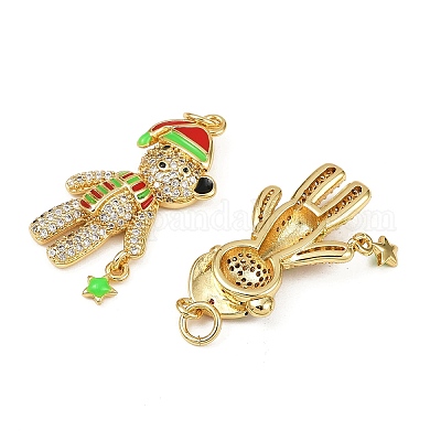 Латунные микро проложить кубического циркония подвески KK-S526-24G-1