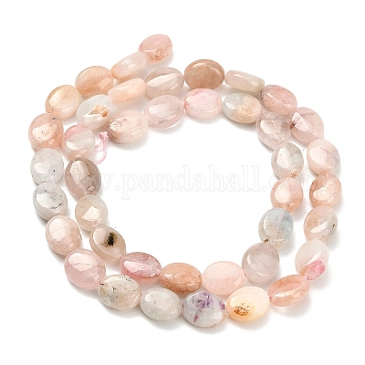 Натуральный розовый морганит бисер нитей&nbsp;G-H335-N01-8x10mm-1