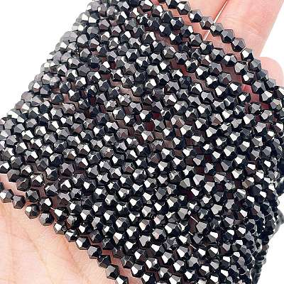 Прозрачные стеклянные бусины гальваническим пряди EGLA-A039-T3mm-UA13-1