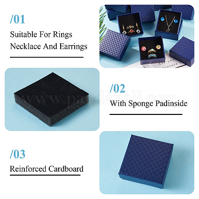 Подарочные коробки для хранения из фактурного картона с ромбами X1-CON-TAC0010-03B-02-1