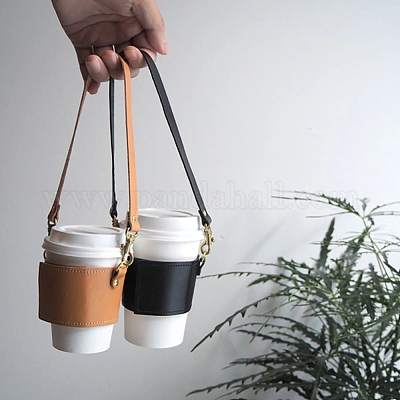 Термостойкая многоразовая чашка из искусственной кожи AJEW-WR0001-87B-1