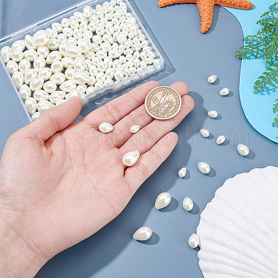 160 шт. 3 вида стеклянных жемчужных бусин-капель HY-NB0001-06A-1