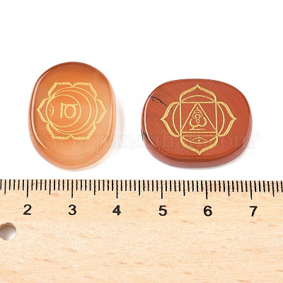 7 шт. 7 стиля чакра натуральные смешанные драгоценные камни дисплей украшения G-F786-01-1