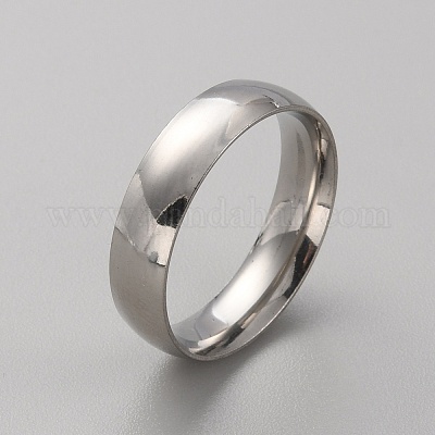 Простое кольцо из нержавеющей стали 201 для мужчин и женщин RJEW-WH0015-01F-1