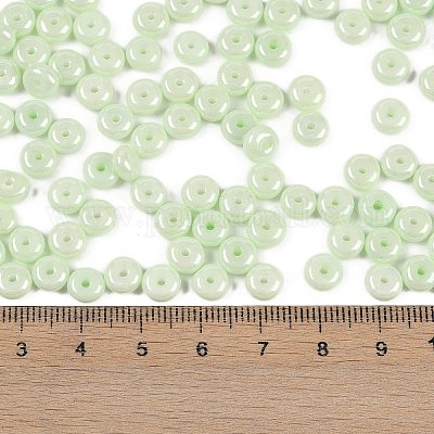 Непрозрачные цвета блестящие стеклянные бусины SEED-P008-01C-02-1