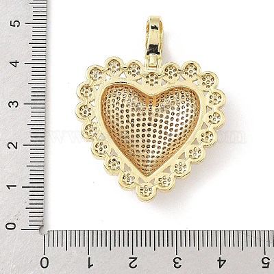 Латунные микропаве прозрачные подвески с фианитом KK-B141-04G-01-1