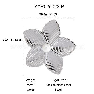 Кольца из нержавеющей стали с цветком для женщин AN3798-4-1