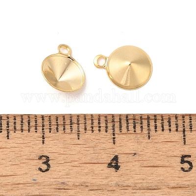 Ионное покрытие (ip) 304 нержавеющая сталь подвеска заостренная задняя часть со стразами STAS-U025-05A-G-1