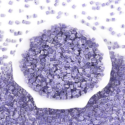 Прозрачные внутри цветные стеклянные бусины SEED-T007-13I-1