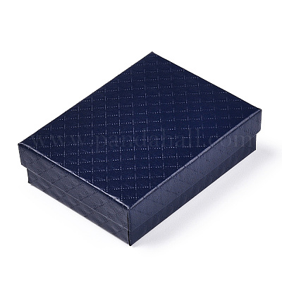 Шкатулки для драгоценностей из фактурного картона с ромбами CBOX-T006-01H-1