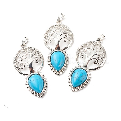 Натуральный и синтетический драгоценный камень большие подвески G-G855-05P-1