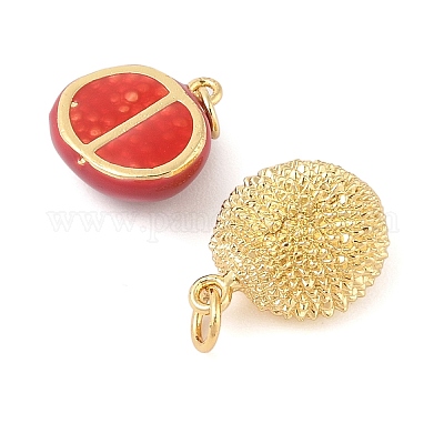 Подвески из латуни с эмалью в стойку KK-G507-04A-G-1